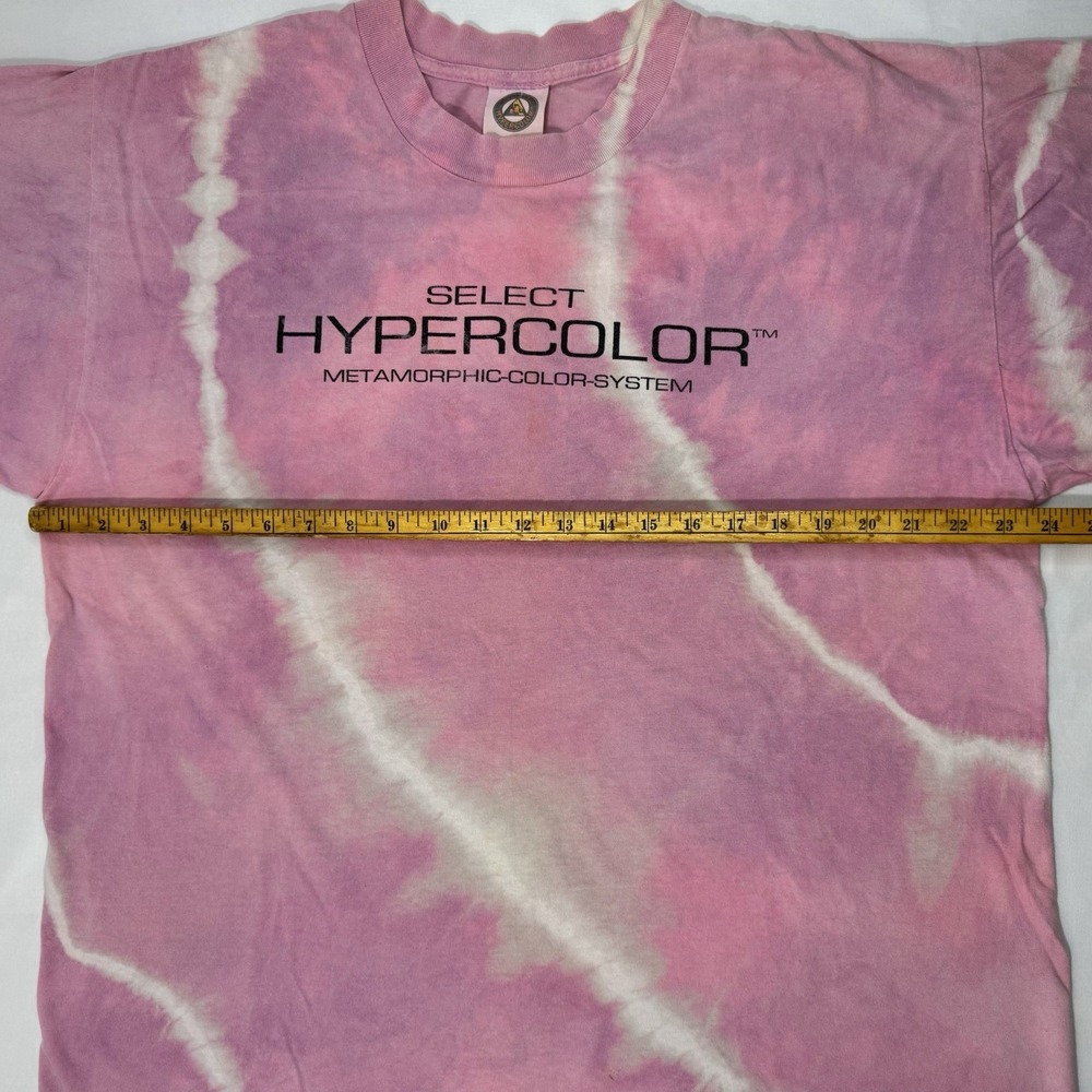 Vintage 90s Generra Hypercolor Heat Sensitive Tie Dye T-Shirt Made In USA XL - Picture 12 of 13